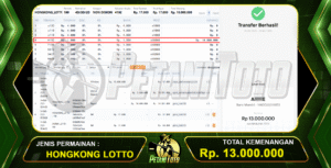 BUKTI JP HONGKONG PETANITOTO