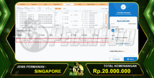 SGP Jackpot Dibayar PETANITOTO