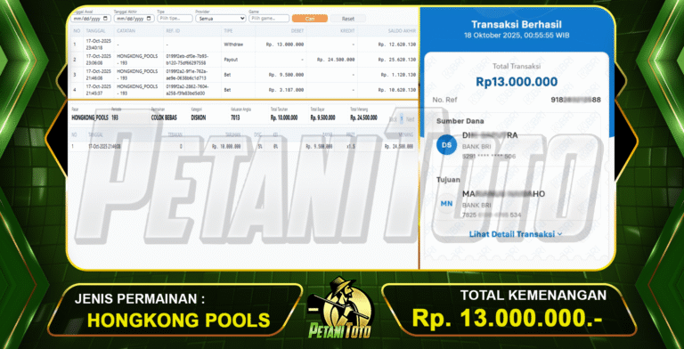 BUKTI PEMBAYARAN HK PETANITOTO