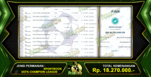 BUKTI KEMENANGAN SPORTBOOK PETANITOTO