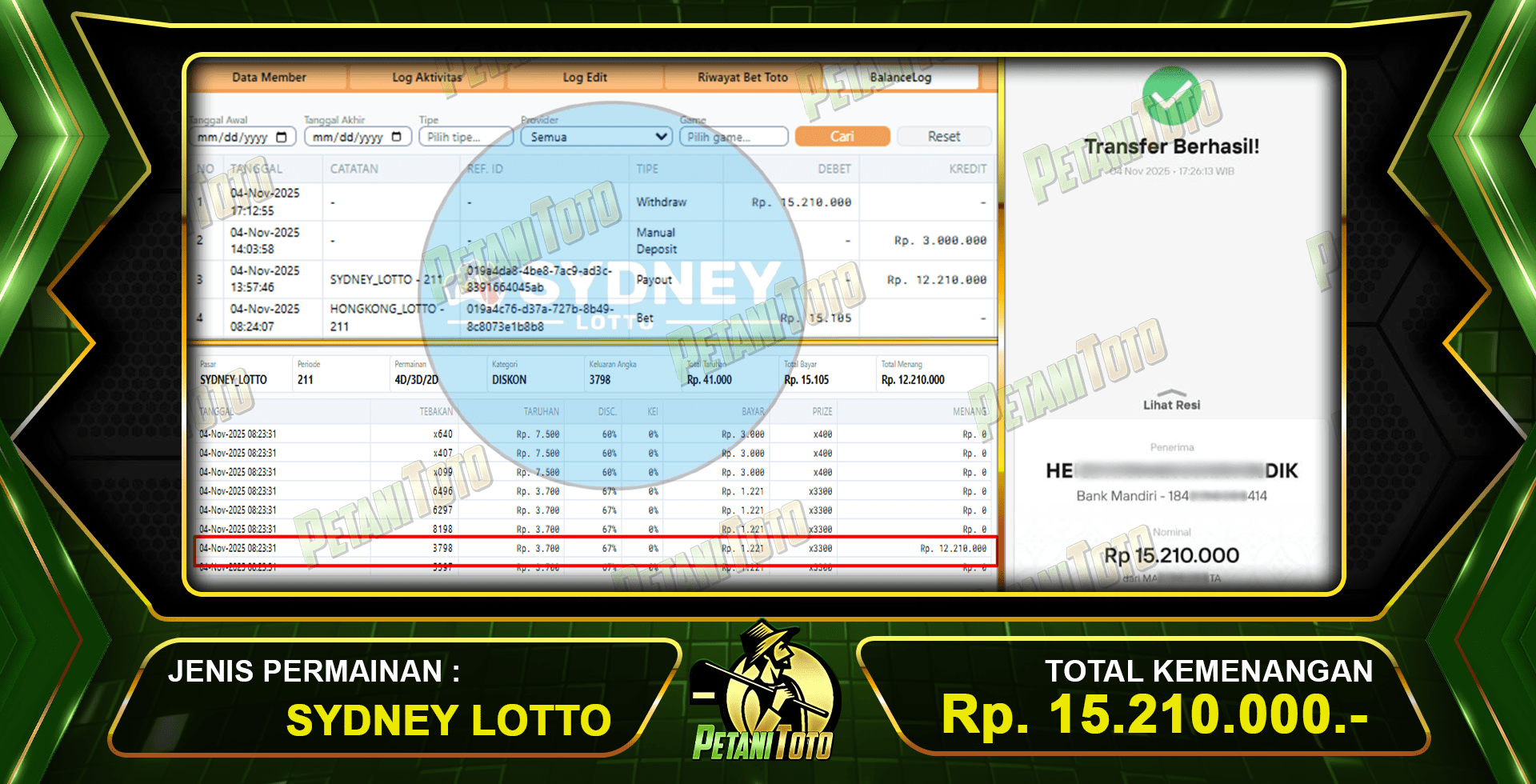 SDY CUAN TERUS PETANITOTO