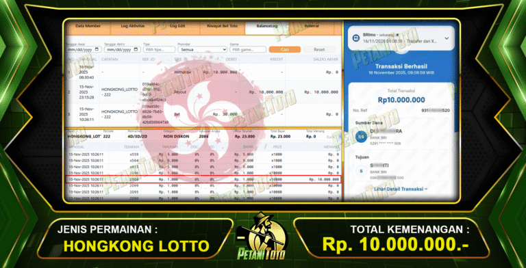 JACKPOT TOGEL HONGKONG LOTTO