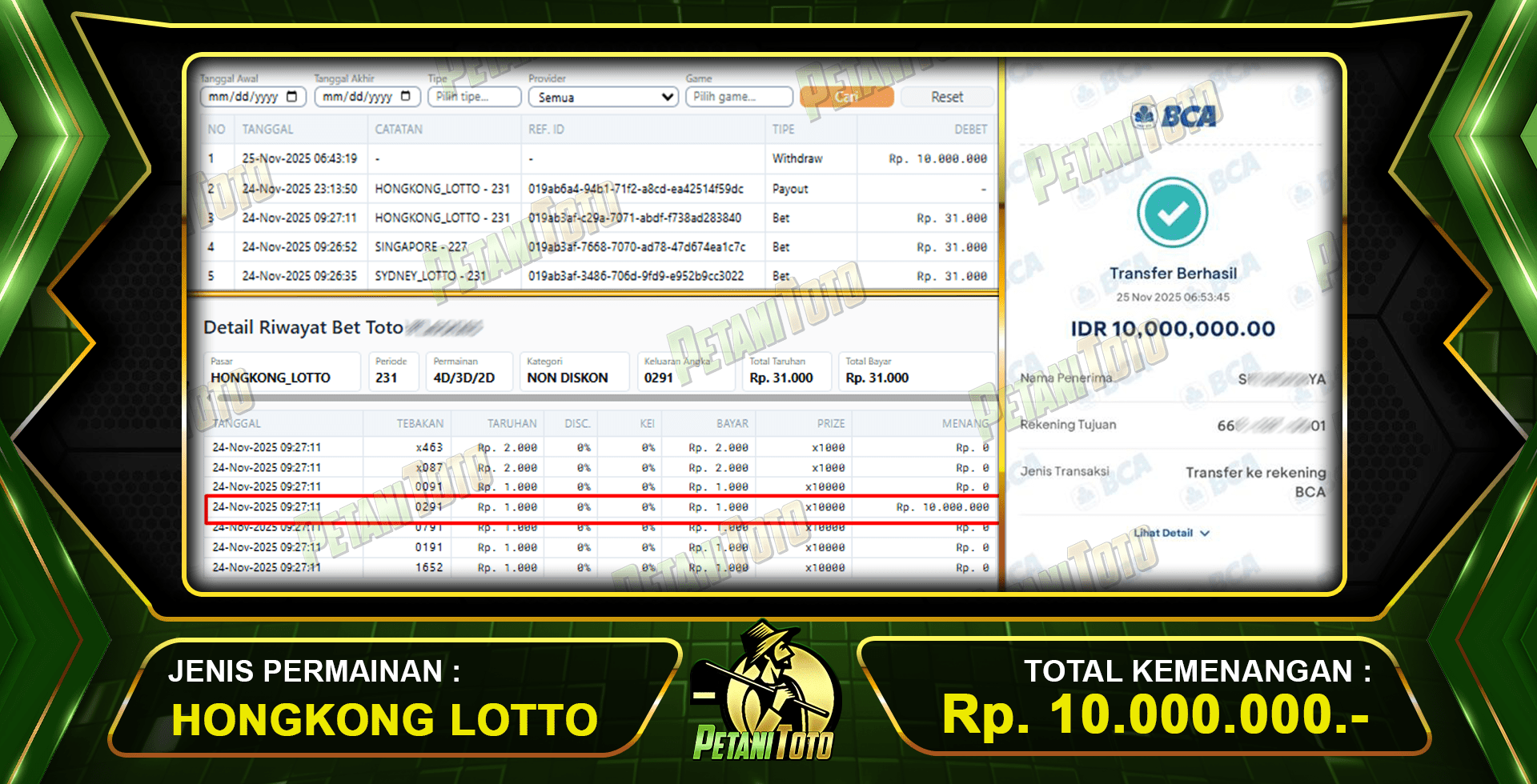 HONGKONG LOTTO MENANG PETANITOTO