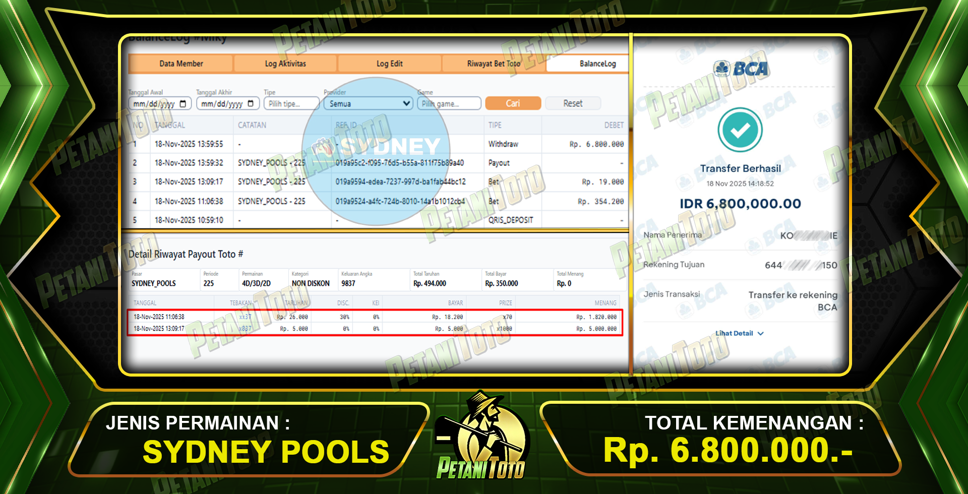 CAIR KEMENANGAN SYDNEY PETANITOTO