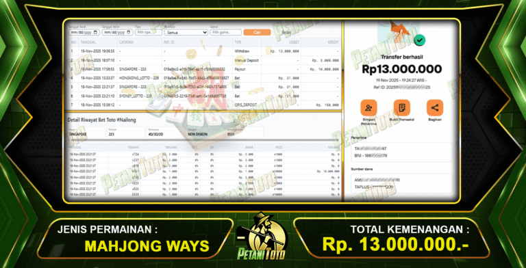 SLOT MODAL RECEH 13JT