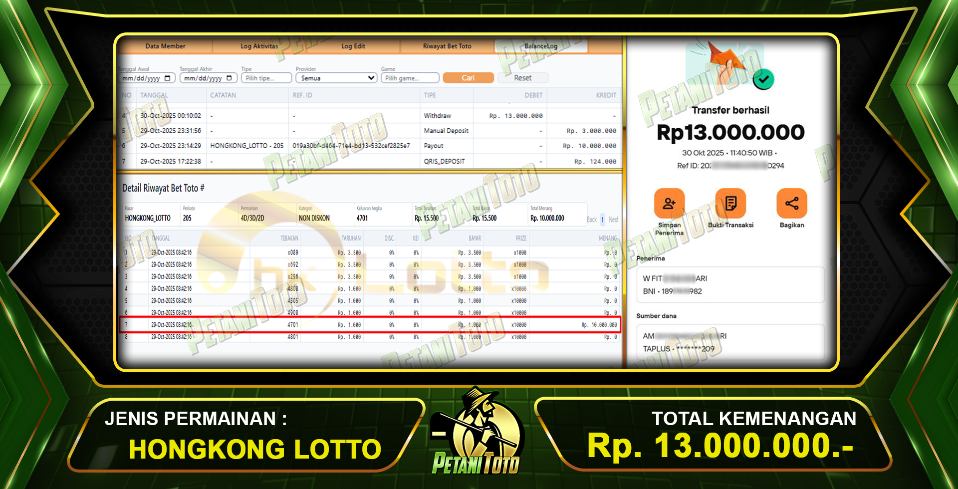 JACKPOT KELUARAN HONGKONG PETANITOTO