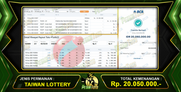 TOGEL PETANITOTO MENANG TAIWAN
