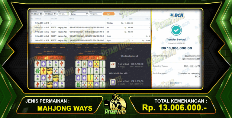 MENANG 13JT MODAL RECEH