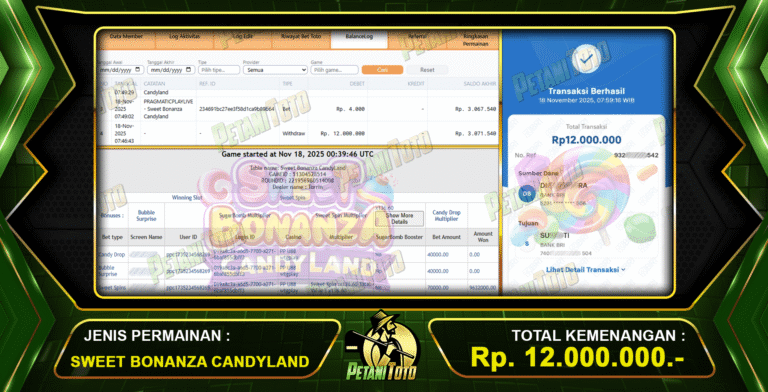 JACKPOT LIVEGAME CANDYLAND PETANITOTO