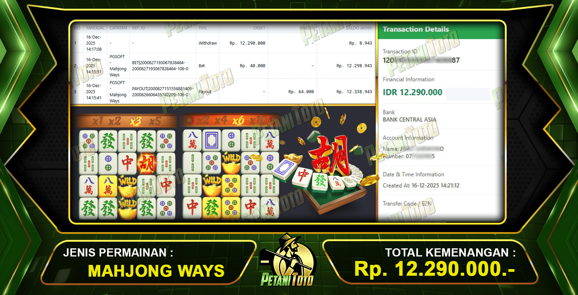 MODAL RECEH DI PETANITOTO