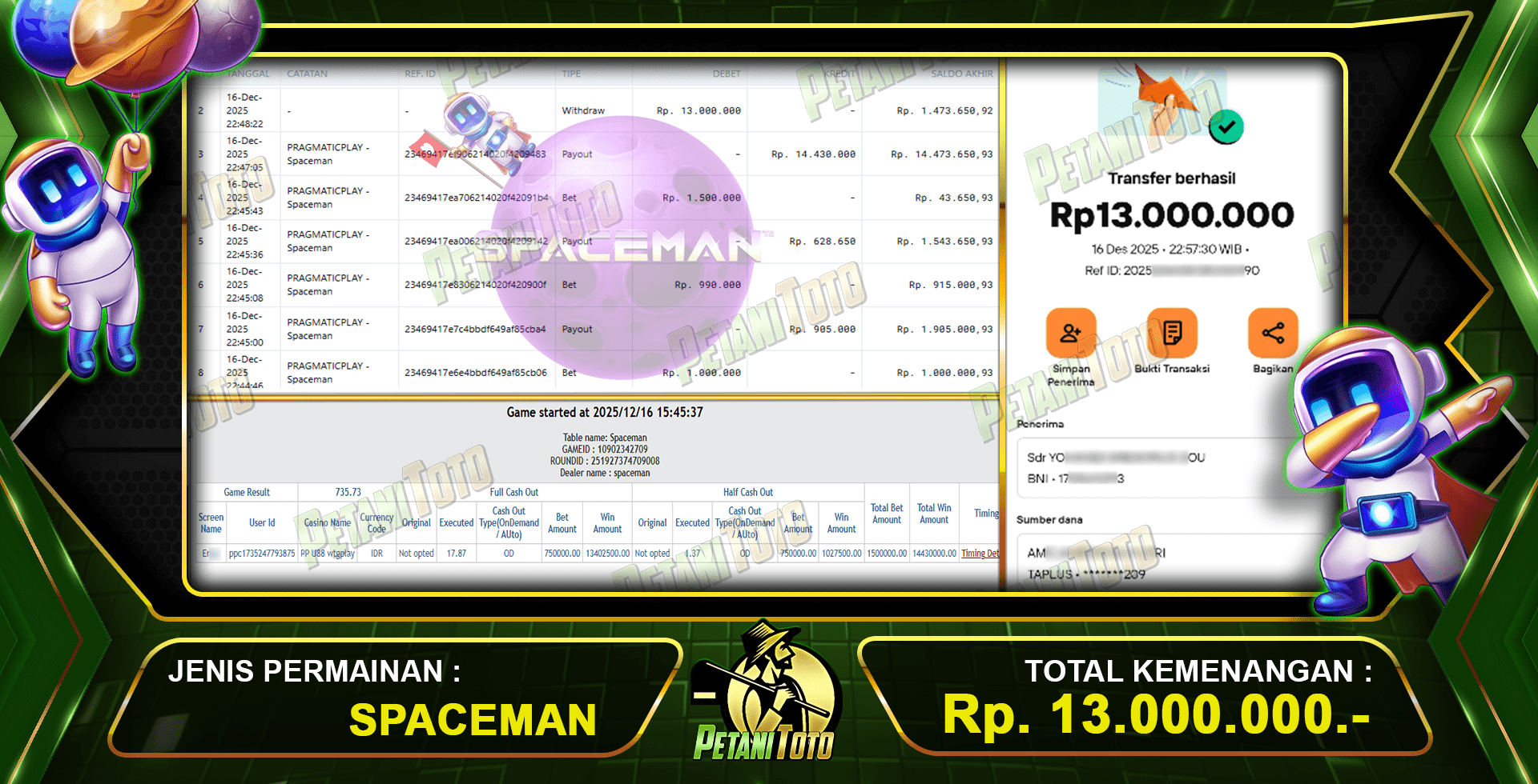 SUPER JACKPOT DI PETANITOTO