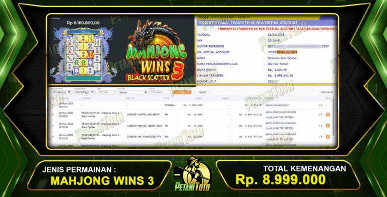 KEMENANGAN MAHJONG PETANITOTO