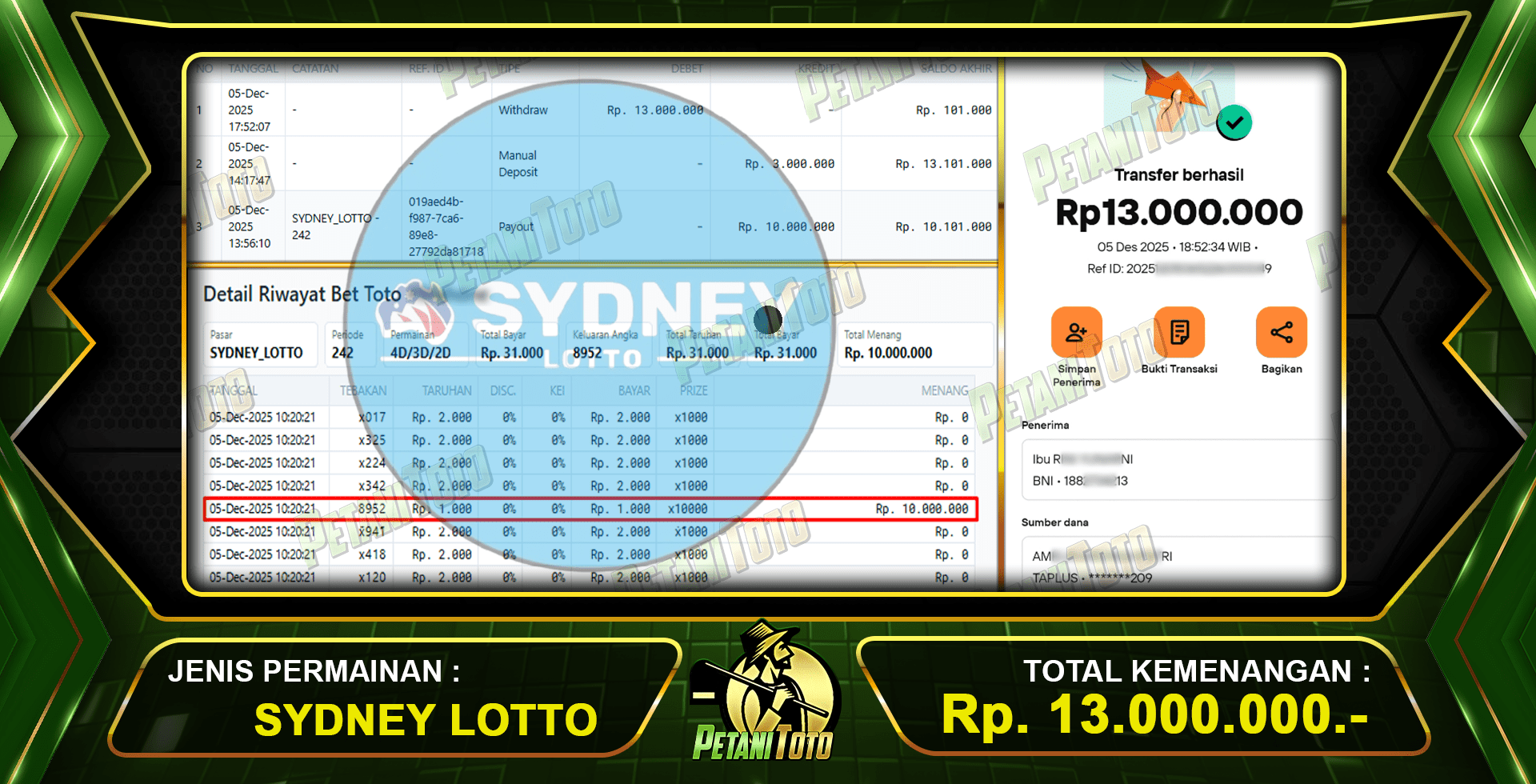 MEMBER PETANITOTO MENANG TOGEL