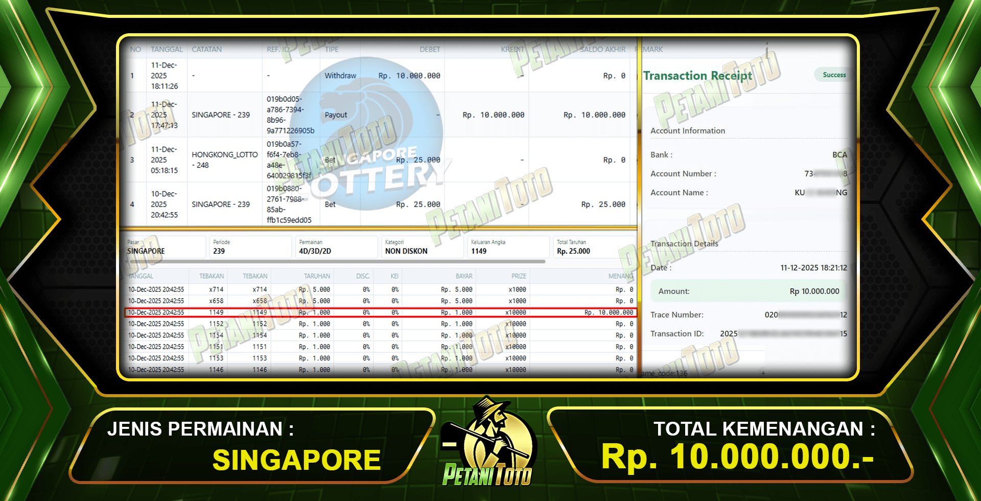 WD TOGEL SINGAPORE PETANITOTO
