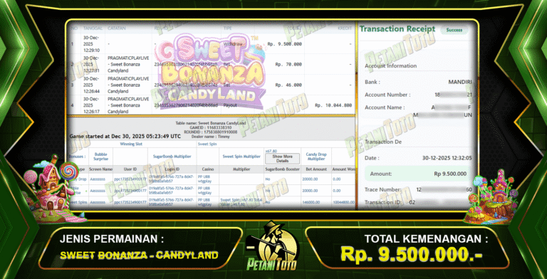 MENANG BONANZA CANDYLAND PETANITOTO