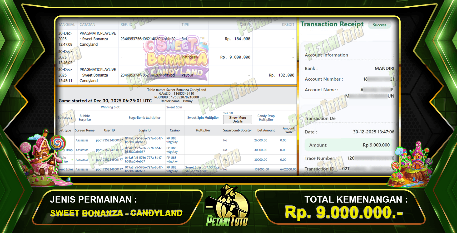 WIN BONANZA CANDYLAND PETANITOTO