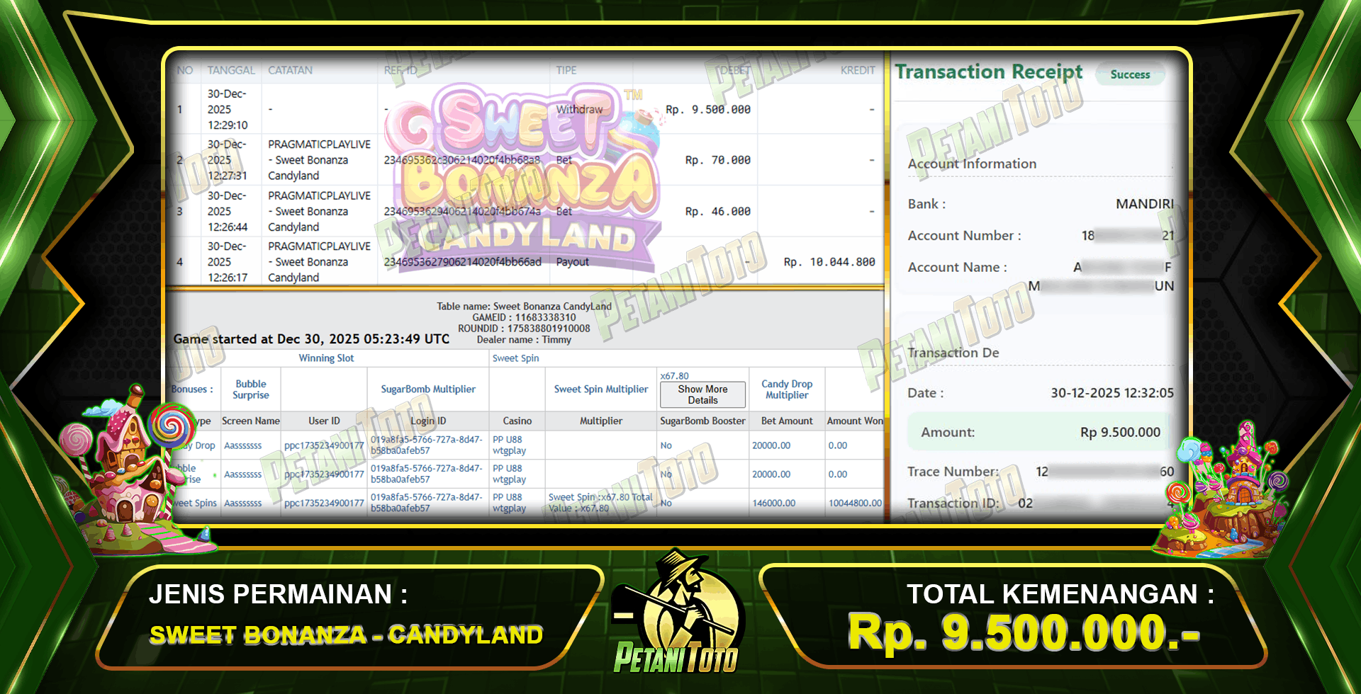 MENANG BONANZA CANDYLAND PETANITOTO