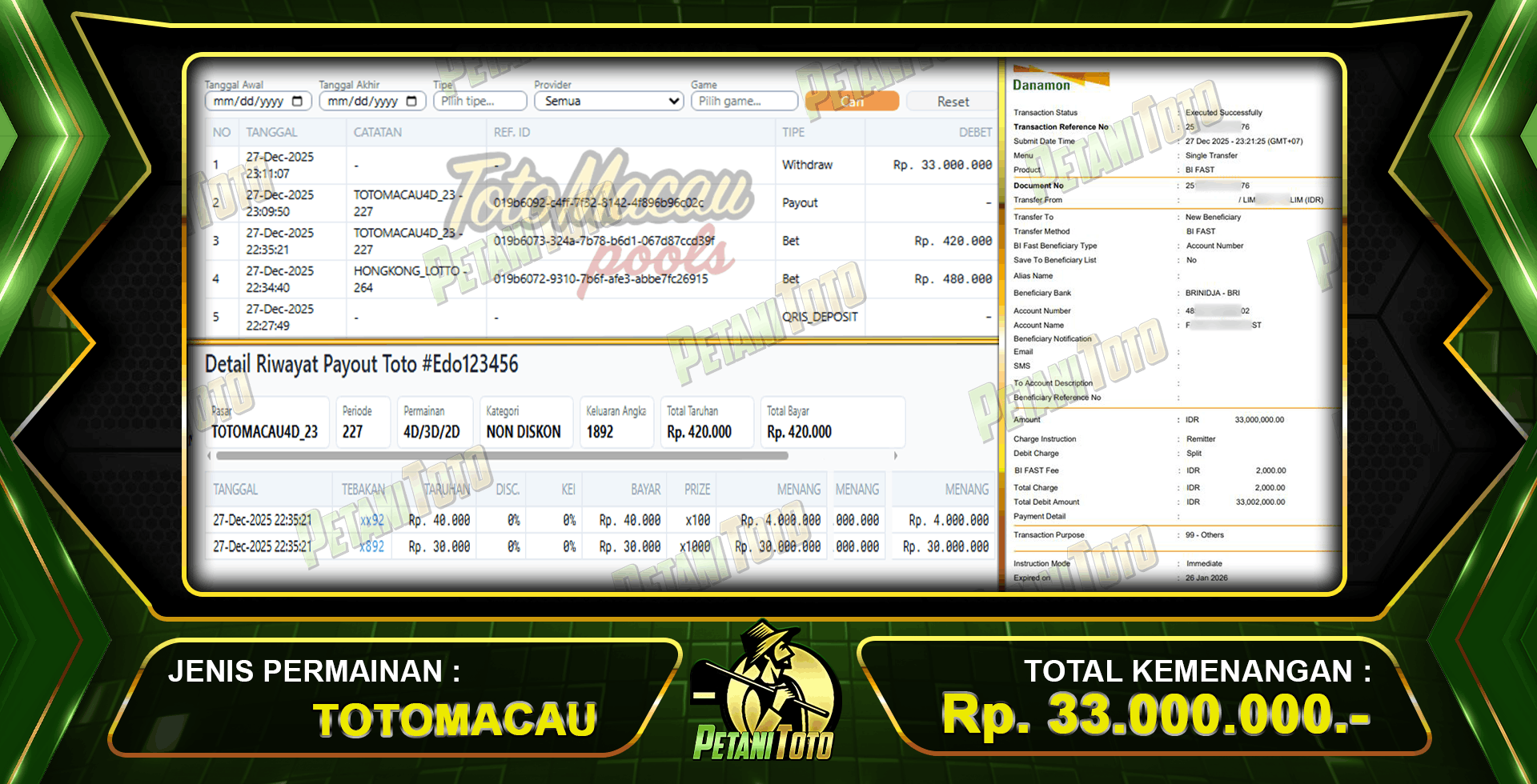 AUTO WIN TOTOMACAU PETANITOTO