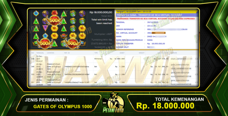 SLOT OLYMPUS ANTAR 18JUTA