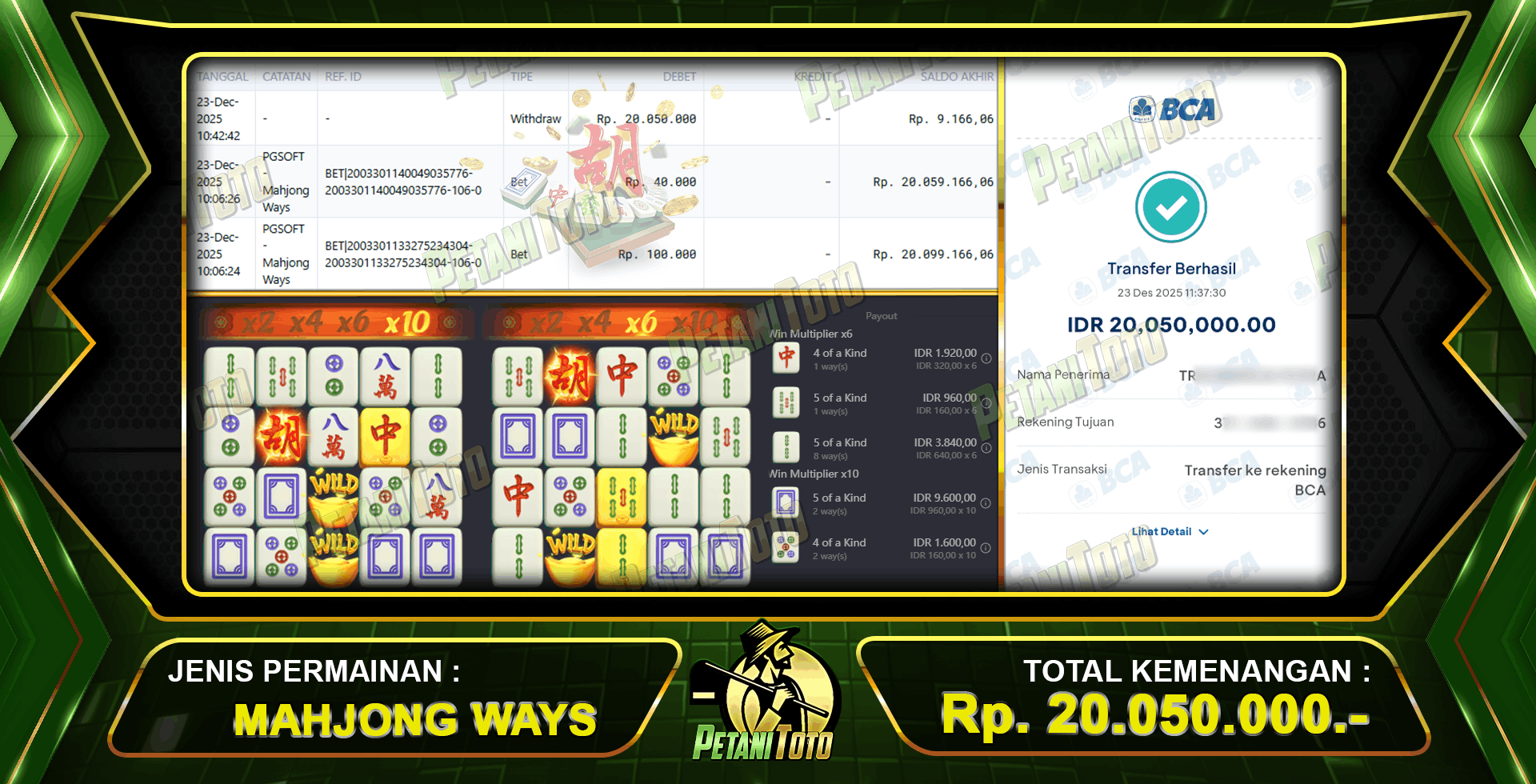 PEMBAYARAN MAHJONG WAYS PETANITOTO