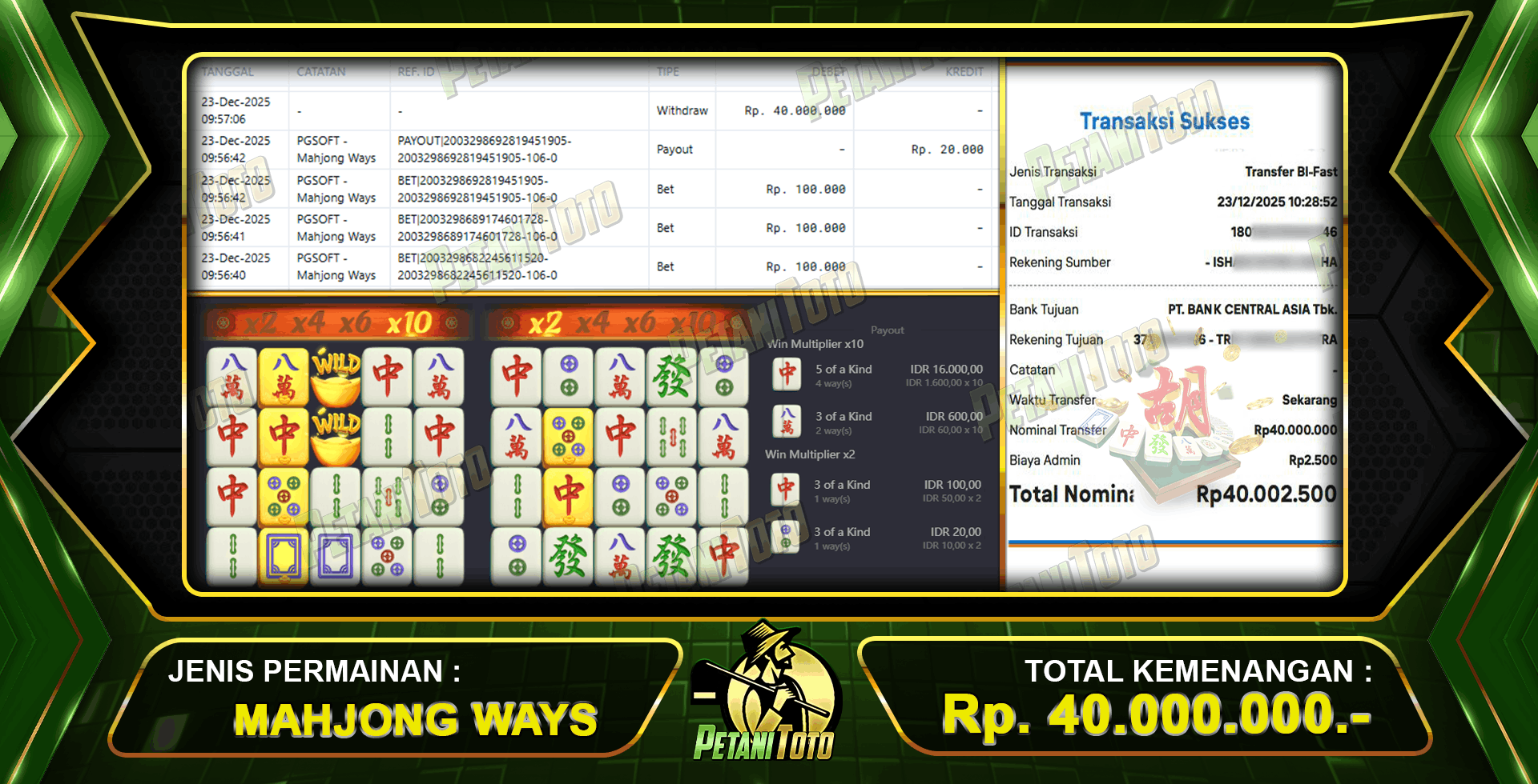 SPIN MAHJONG WAYS PETANITOTO