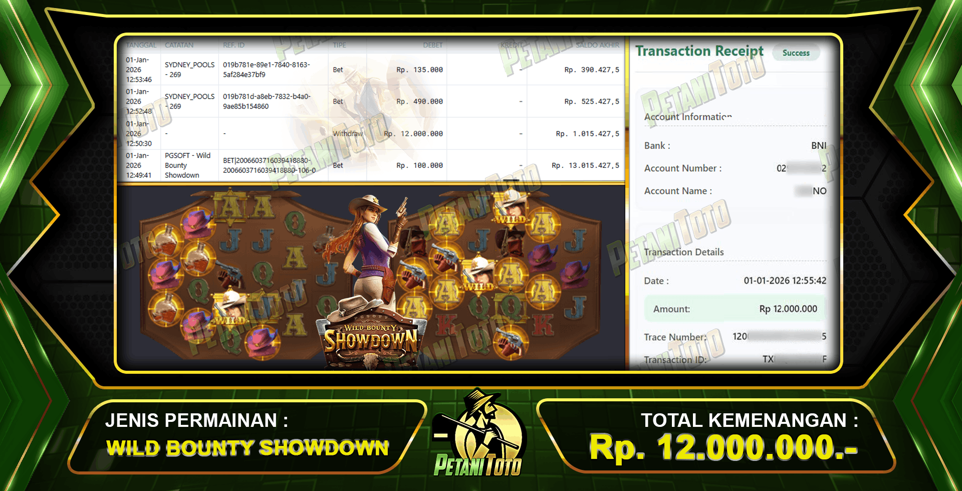 BUKTI JACKPOT GACOR PETANITOTO