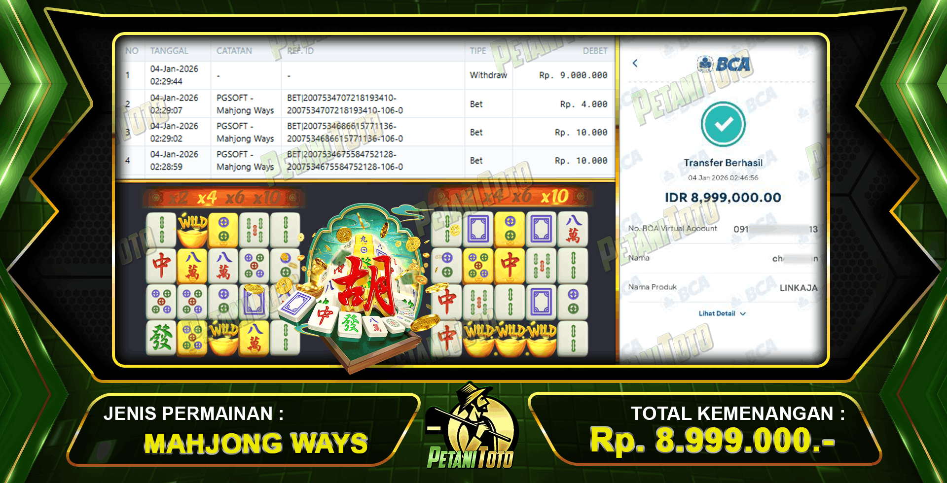 MELEDAK LAGI MAHJONG PETANITOTO