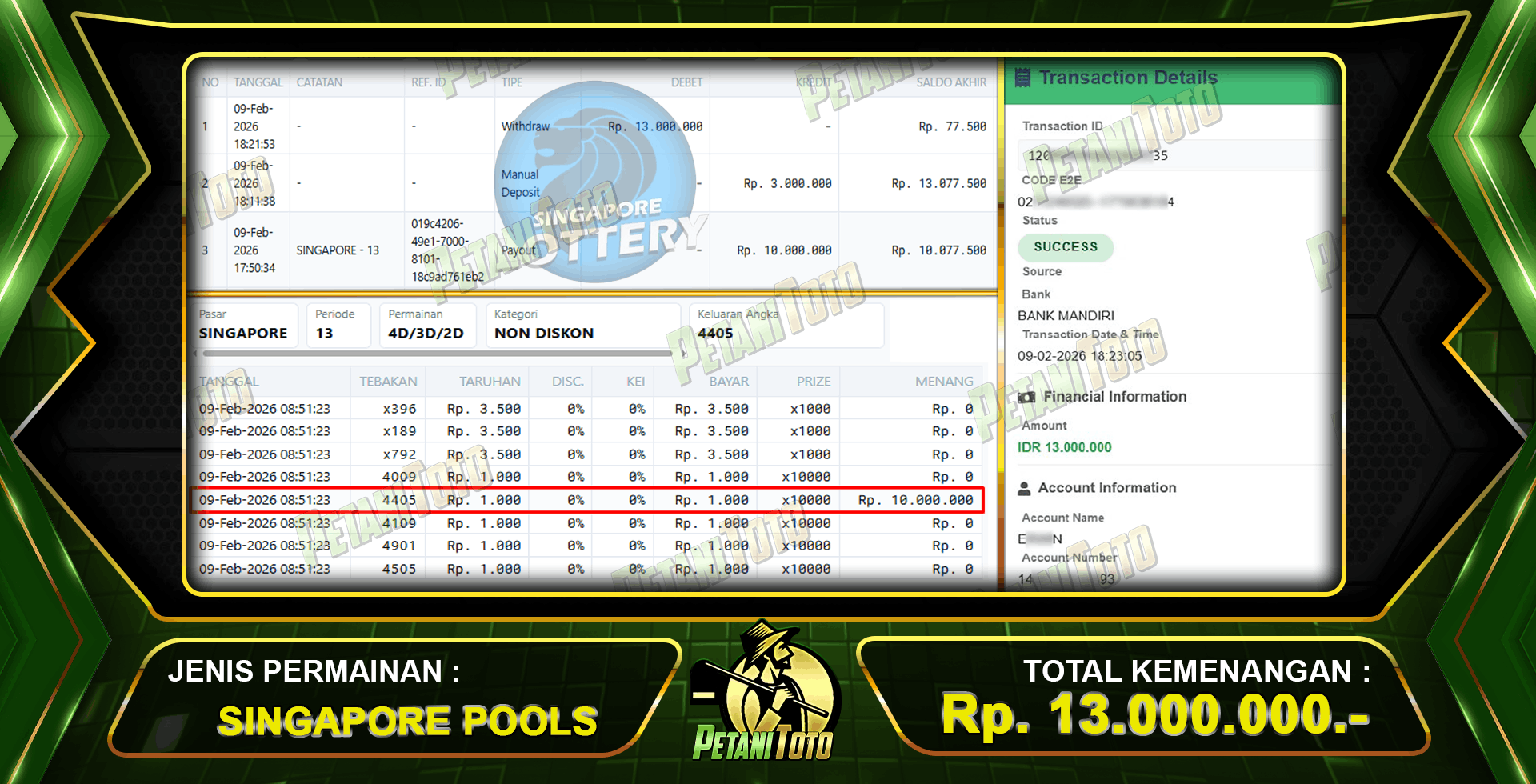 WD ASLI SINGAPORE PETANITOTO