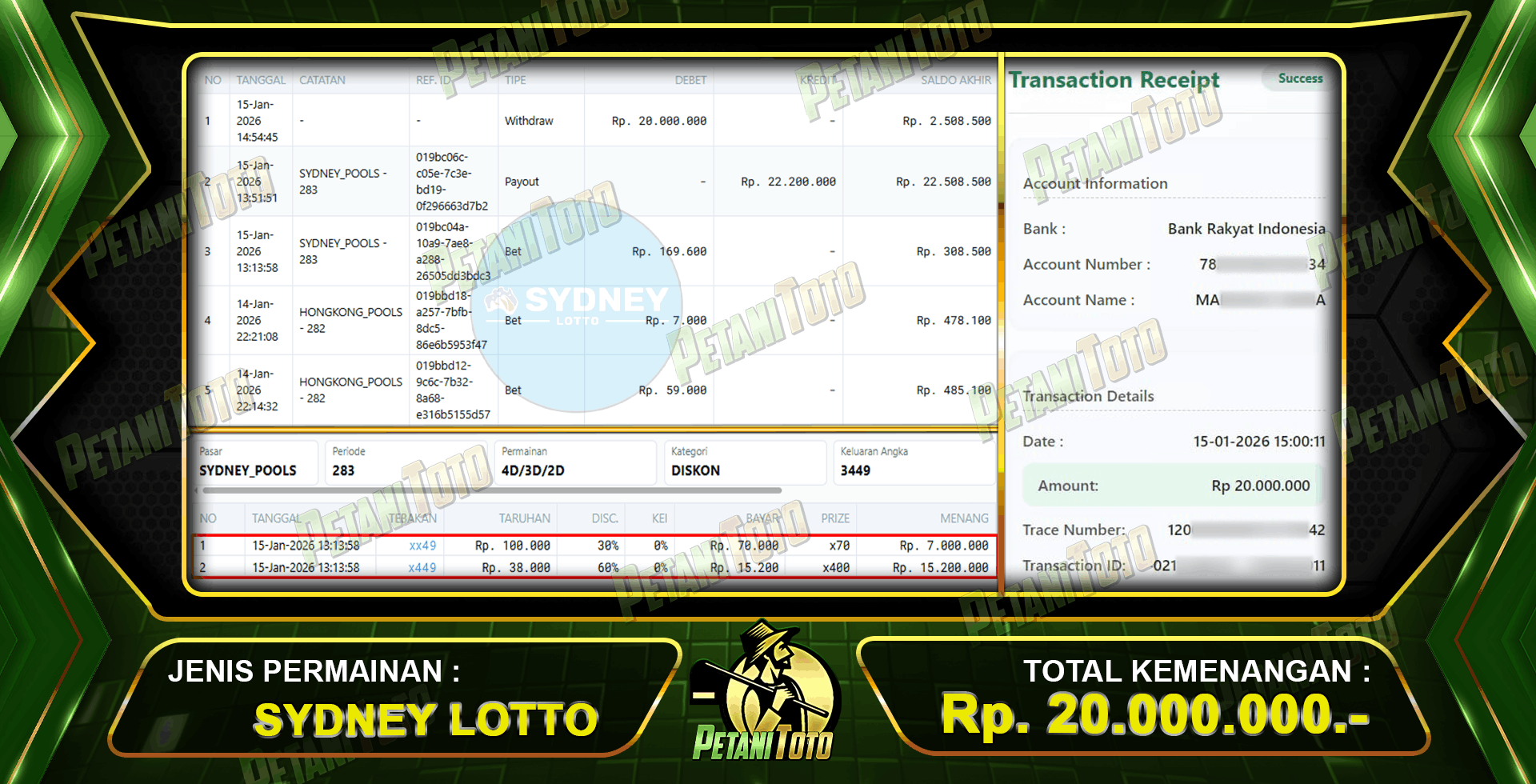 SELALU PUAS TOEGL PETANITOTO 