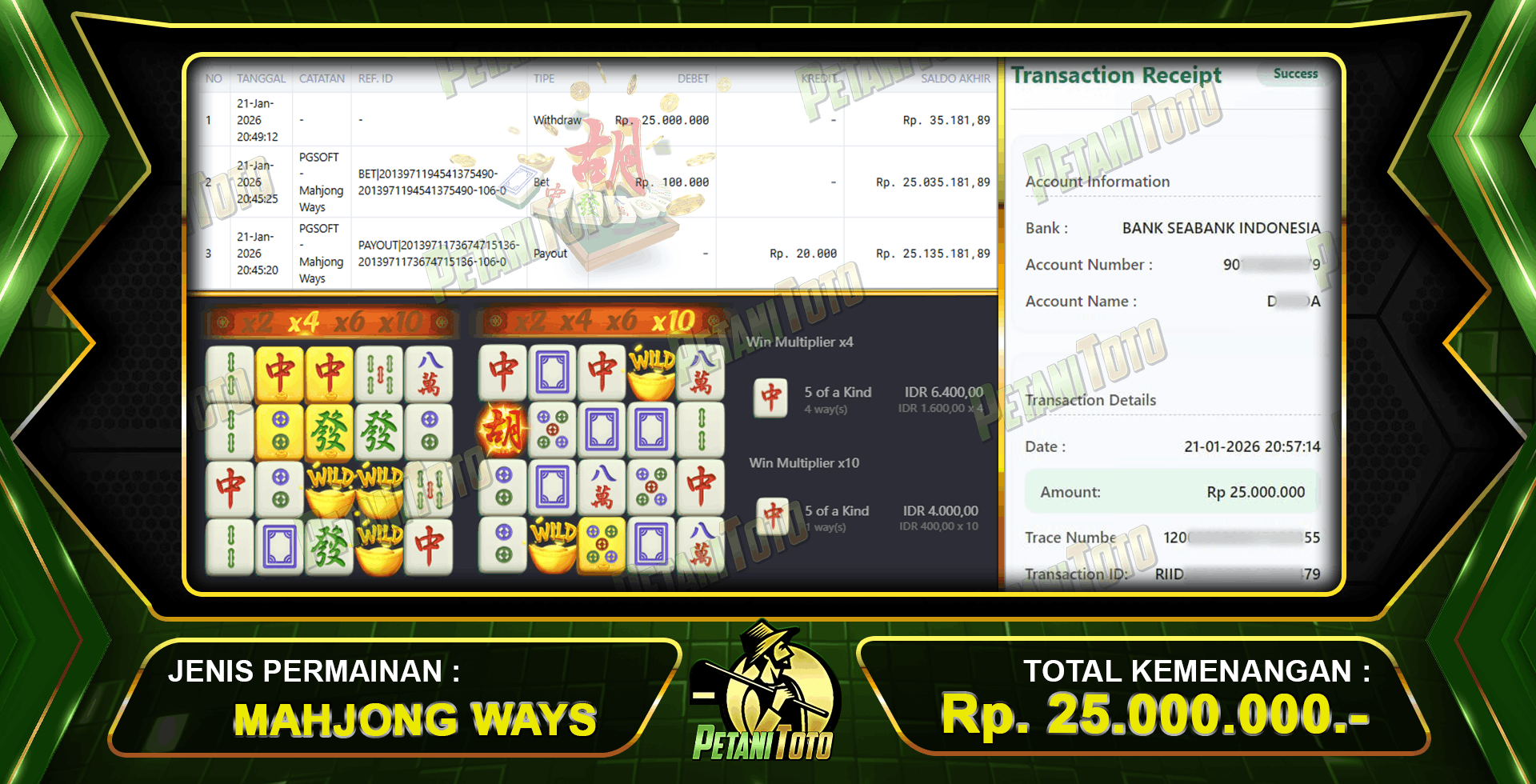 LUAR BIASA MAHJONG PETANITOTO