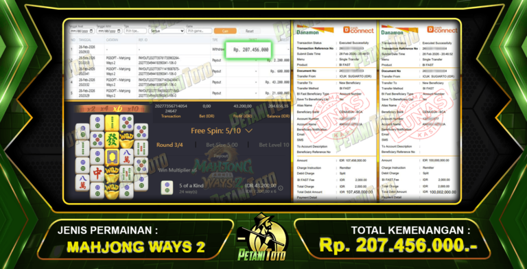 HASIL MAHJONG PETANITOTO