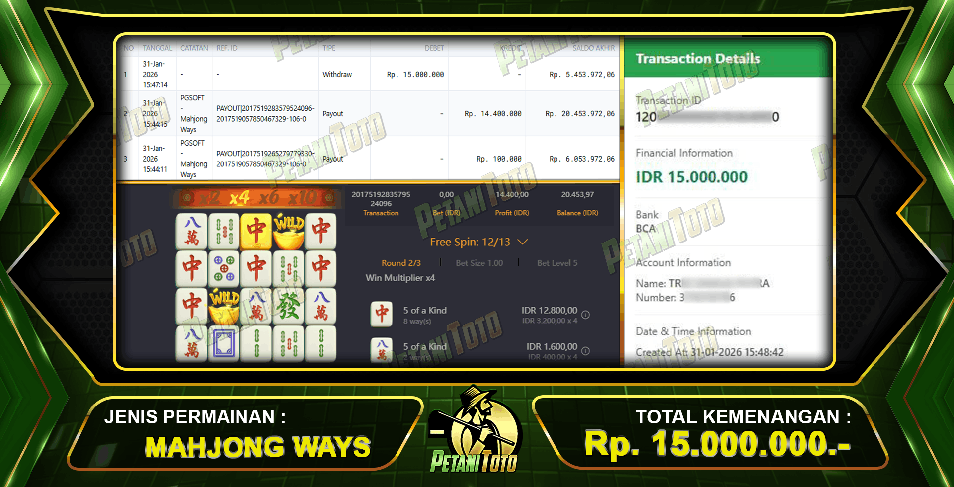 REZEKI DARI MAHJONG PETANITOTO