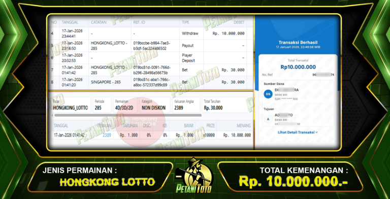 SELALU MEMUASKAN HONGKONG PETANITOTO