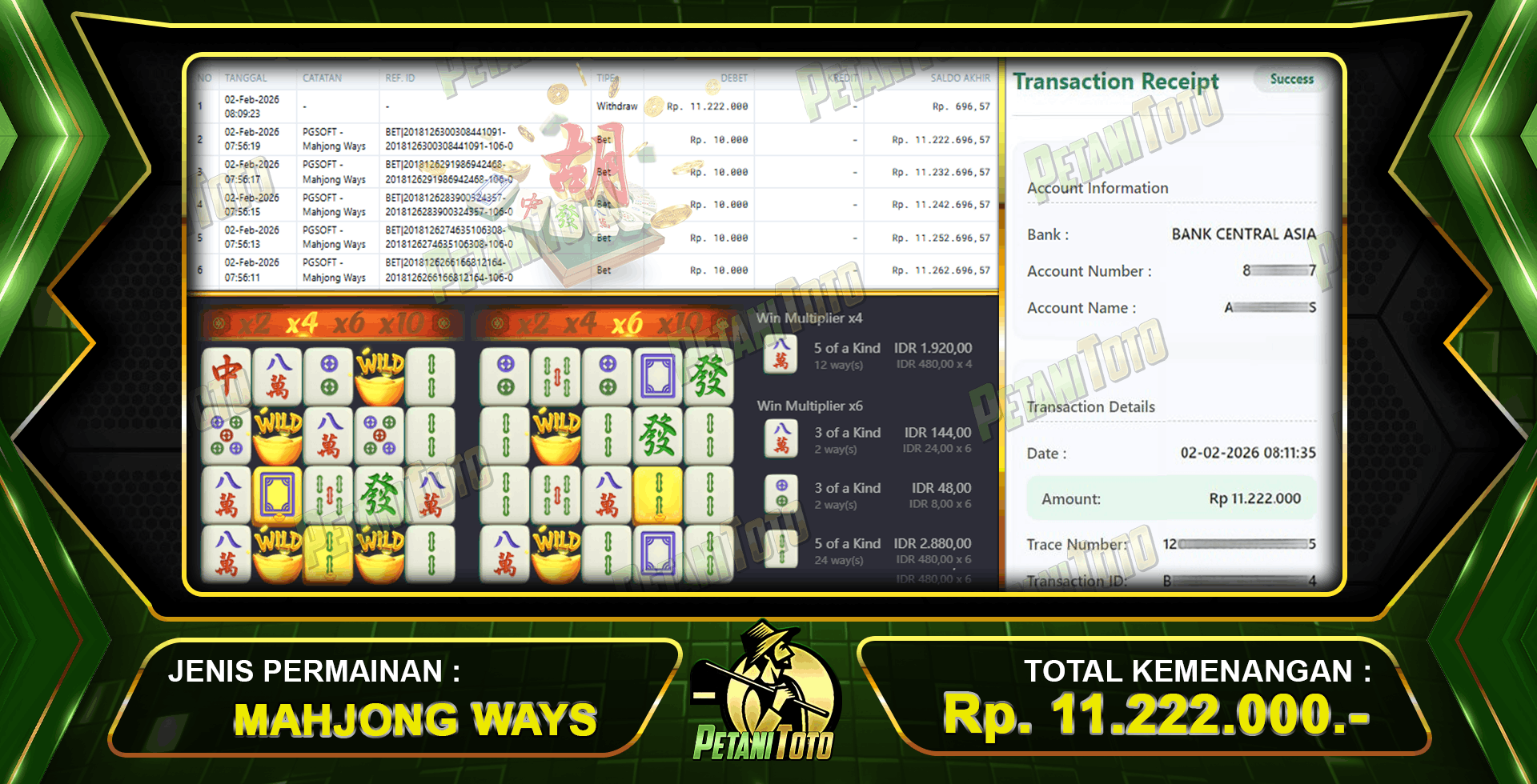CUN BANGET MAHJONG PETANITOTO