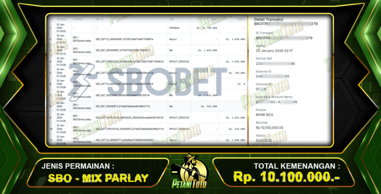 MENANG MIX PARLAY PETANITOTO
