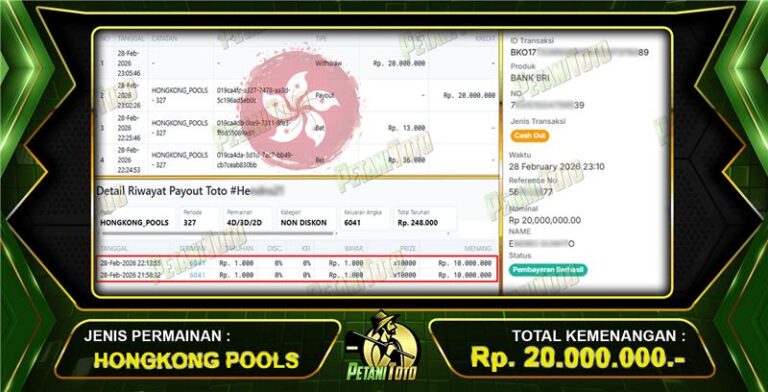 HONGKONG POOLS PETANITOTO CUANSS