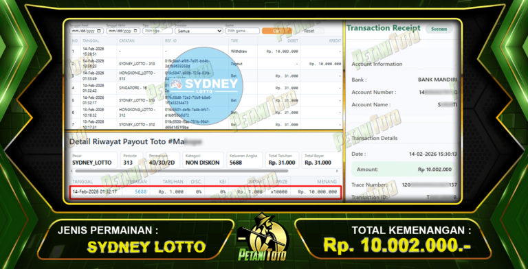 PAUS SYDNEY LOTTO PETANITOTO