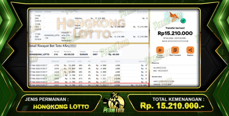 LUAR BIASA LOTTO PETANITOTO