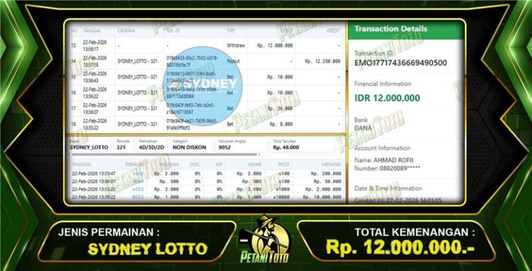 MENANG BESAR SYDNEY PETANITOTO