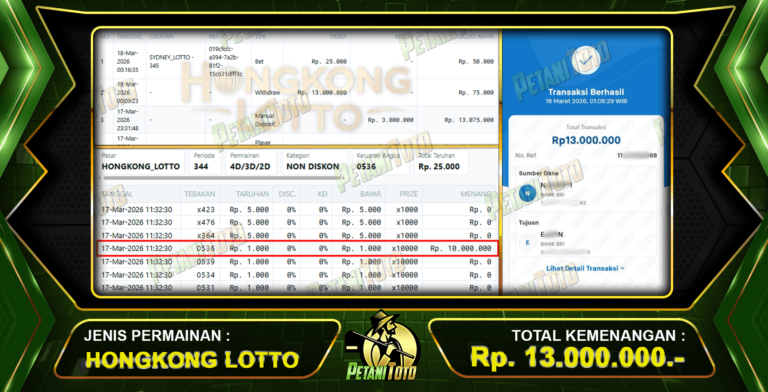 PUAS DENGAN HONGKONG PETANITOTO