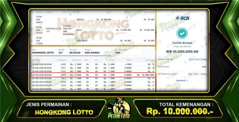 HONGKONG LOTTO PETANITOTO LUNAS