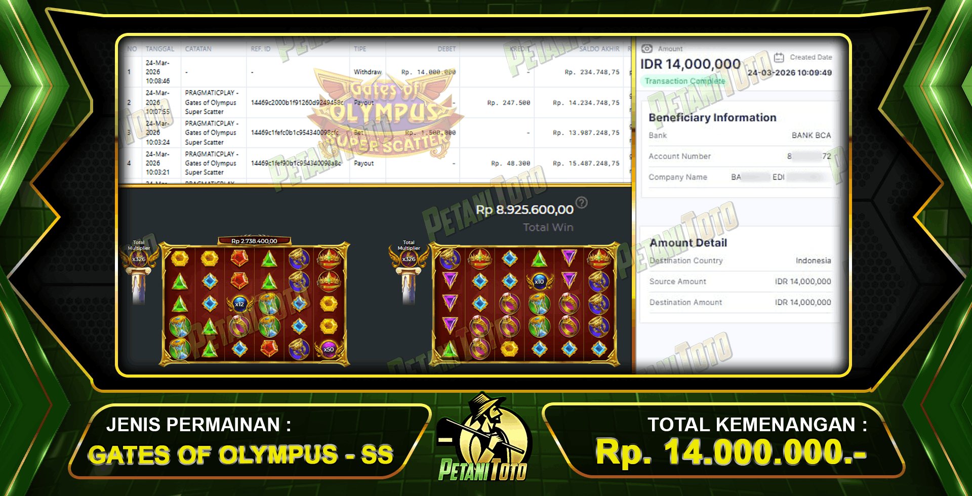 PEMBAYARAN SLOT OLYMPUS PETANITOTO