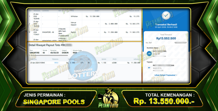 TERBUKTI TOGEL SINGAPORE PETANITOTO