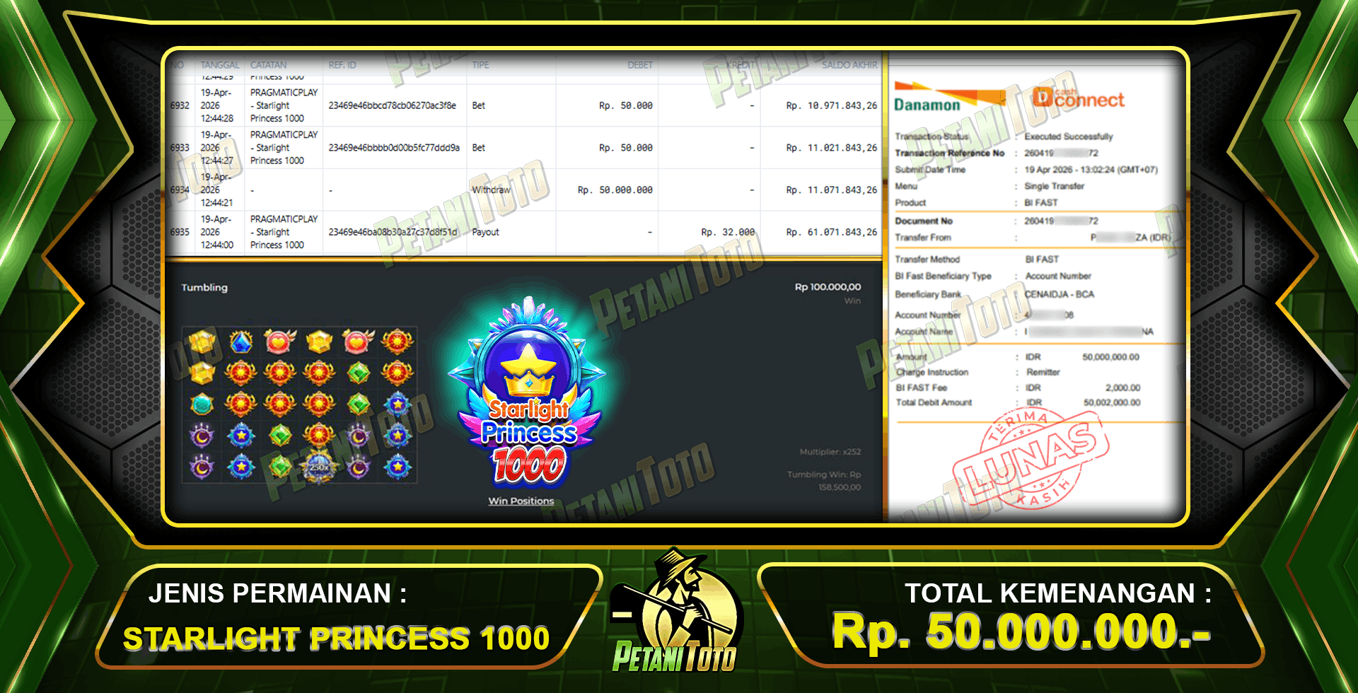 KEMENANGAN SLOT STARLIGHT PETANITOTO