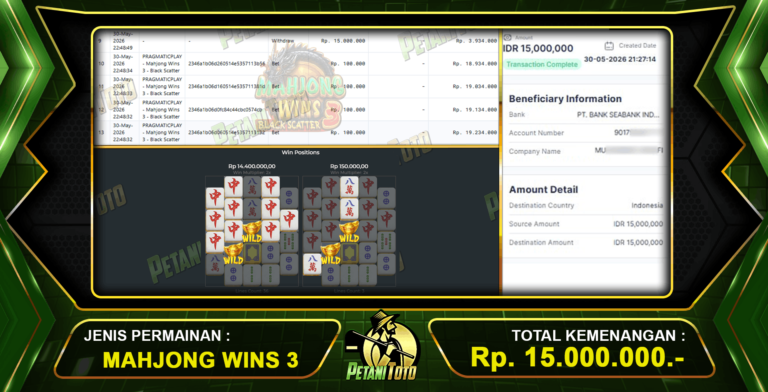 WD CEPAT MAHJONG PETANITOTO
