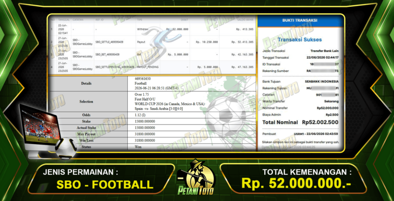 JACKPOT SPORT FOOTBALL PETANITOTO