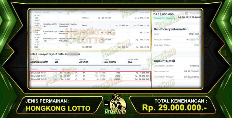 BUKTI TOGEL LOTTO PETANITOTO