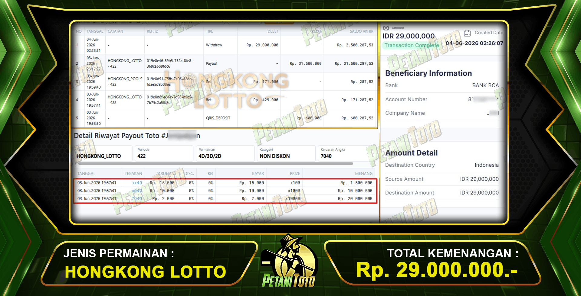 BUKTI TOGEL LOTTO PETANITOTO