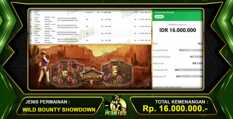 WD CEPAT SHOWDOWN PETANITOTO