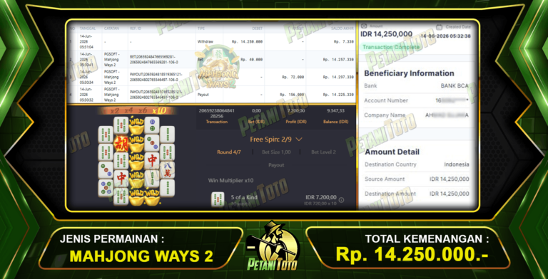 TEMBUS SLOT MAHJONG PETANITOTO